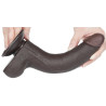 LoveToy SlidingSkin Gode avec Bourses Sliding Skin 17 x 4cm Noir
